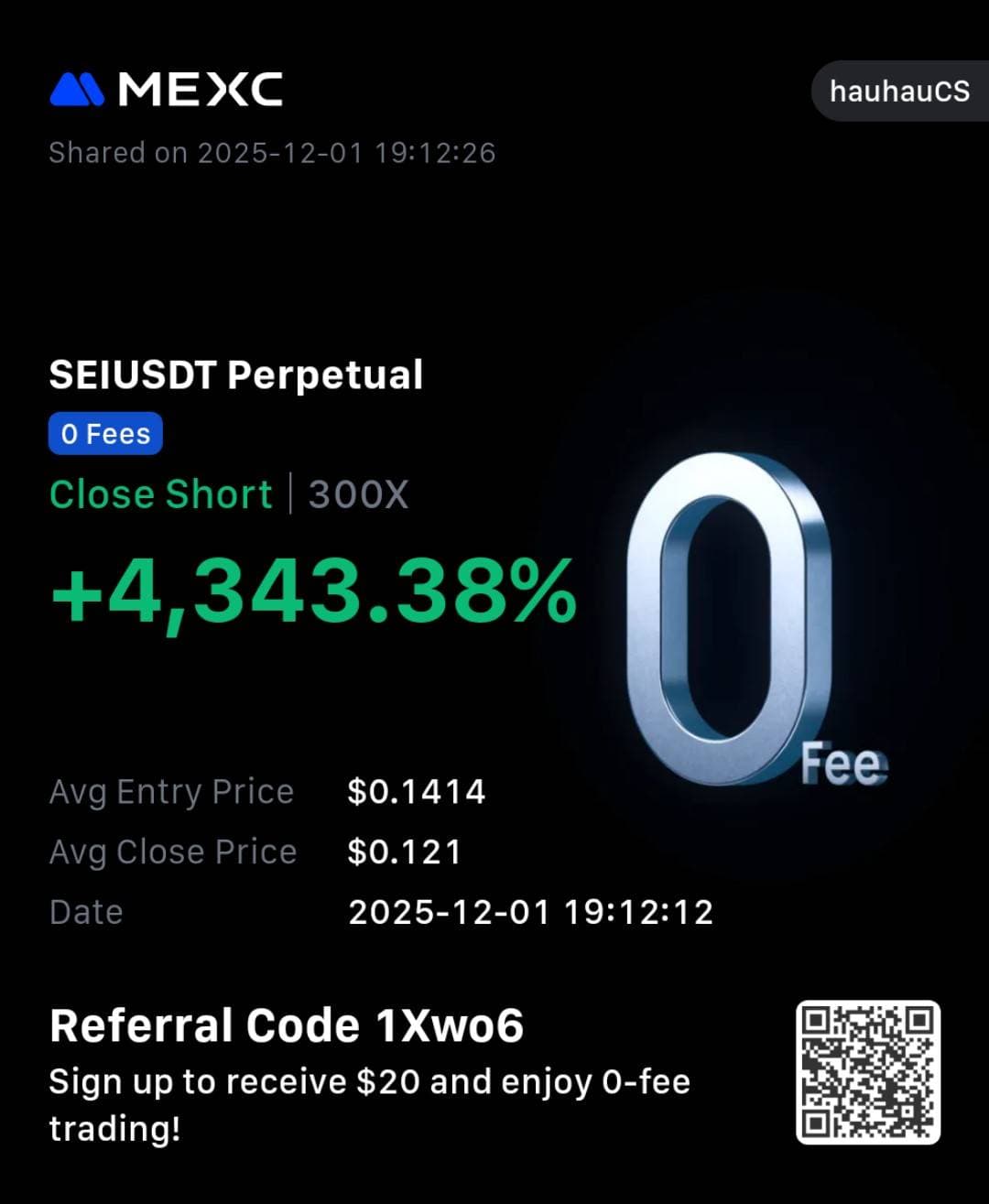 Trading PnL from HauhauCS
